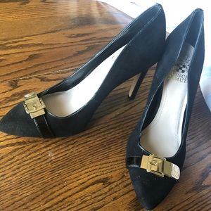 Black Suede Vince Camuto Pump